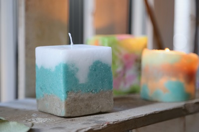 Marble candle,マーブルキャンドル